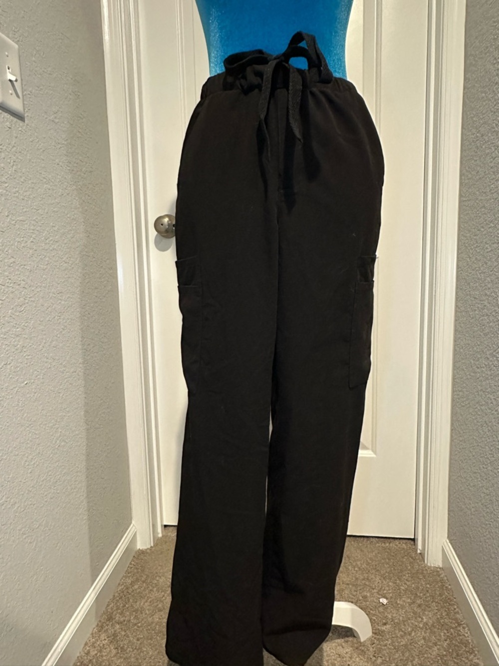 AVE by Medline Black Scrub Pants – X-Small – Multi-Pocket Work Pants